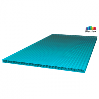 Сотовый поликарбонат ROYALPLAST, цвет бирюза, размер 2100x12000 мм, толщина 8 мм