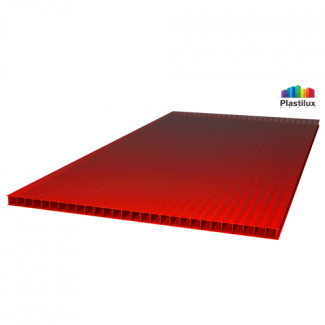 Сотовый поликарбонат ULTRAMARIN, цвет красный, размер 2100x6000 мм, толщина 4 мм