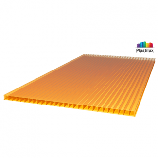 Сотовый поликарбонат ULTRAMARIN, цвет оранжевый, размер 2100x6000 мм, толщина 6 мм