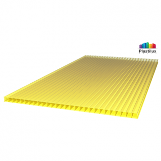 Сотовый поликарбонат ULTRAMARIN, цвет жёлтый, размер 2100x6000 мм, толщина 6 мм