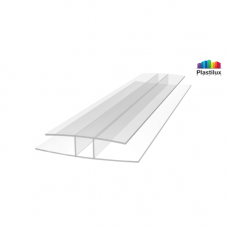 Профиль для поликарбоната ROYALPLAST HP соединительный прозрачный 10мм 6000мм Профиль для поликарбоната ROYALPLAST HP соединительный прозрачный 10мм 6000мм